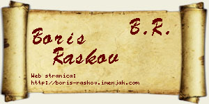 Boris Raškov vizit kartica